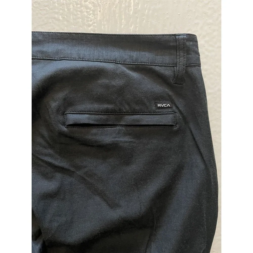 RVCA 34 x 32 Black Daggers‎ Tech Chino Pant Performance Zip Pocket AVYNP00128